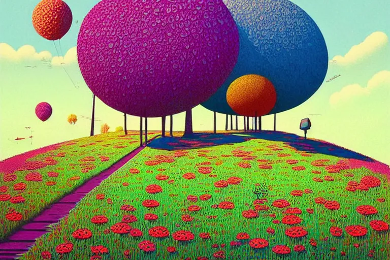 Prompt: midjourney, summer morning, very coherent and colorful high contrast, art by!!!! gediminas pranckevicius!!!!, geof darrow, floralpunk screen printing woodblock, dark shadows, hard lighting, stipple brush technique,