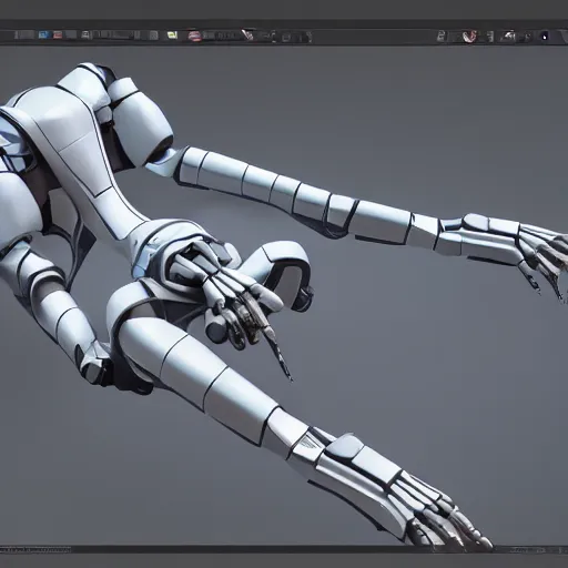 Prompt: hard surface, robotic platform, based on realistic low poly convex shape, 6 claws, symmetric, unreal engine