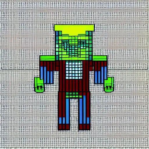 Image similar to an isometric pixel art sprite of Negative man from Doom Patrol