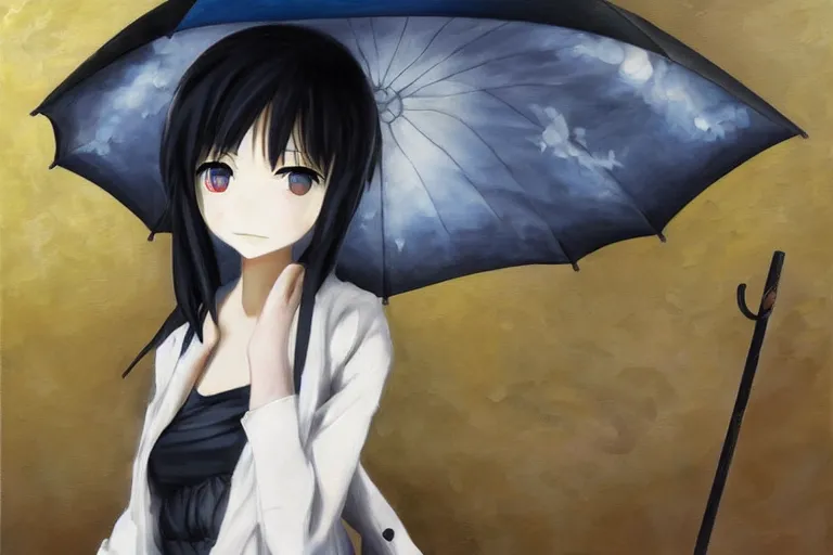 Dark girl with umbrella [Artist: theDURRRRIAN] - Original anime