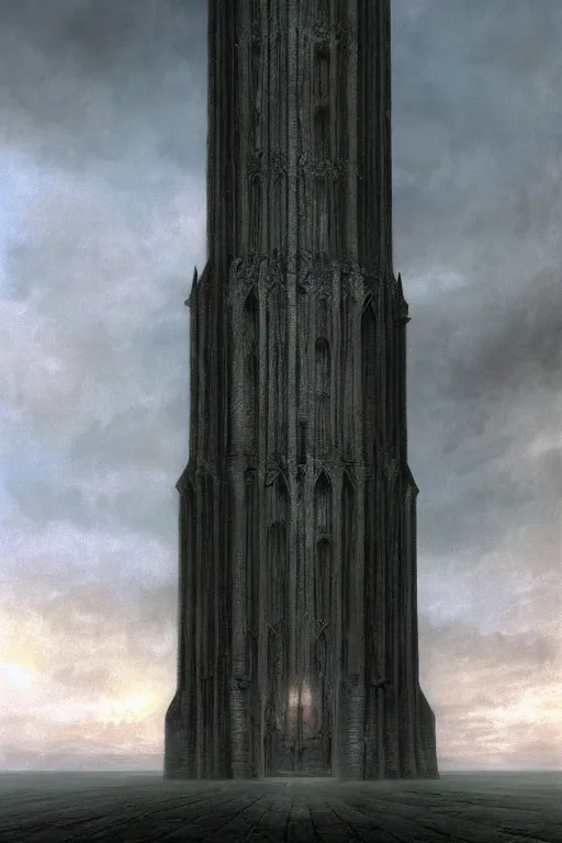 Image similar to Inside Orthanc Tower, evening, detailed matte painting, cinematic, Alan Lee, Artstation