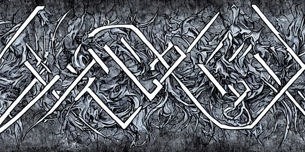 Image similar to the word subsume as a death metal logo, cerulean, highly detailed