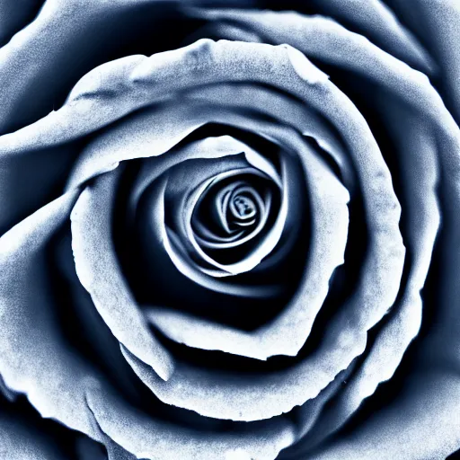 Image similar to A 4k photo of a blue rose, morning dew on the rose, high contrast