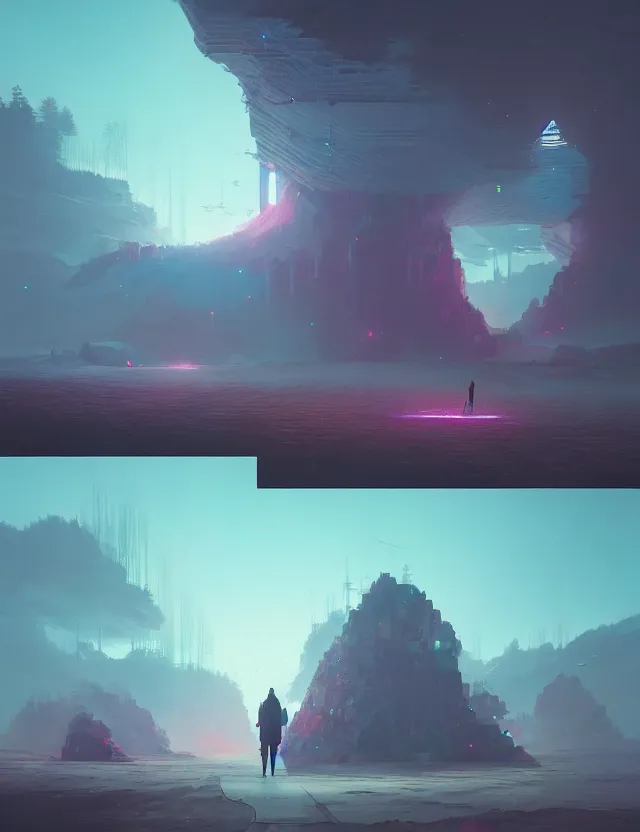 Image similar to liminal space, artwork by tooth wu and wlop and beeple and greg rutkowski and simon stalenhag