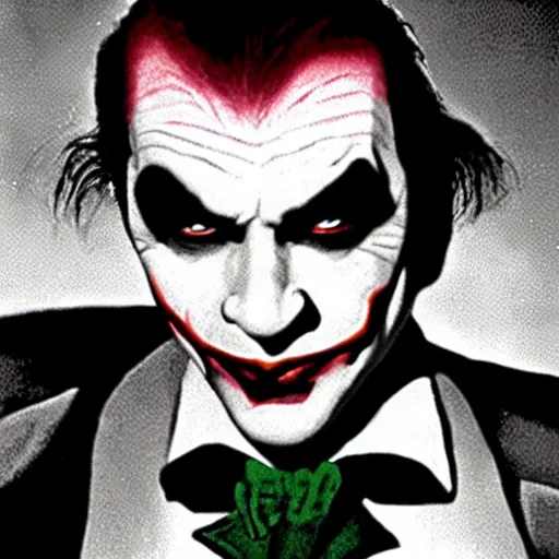 Image similar to Bela Lugosi as the joker