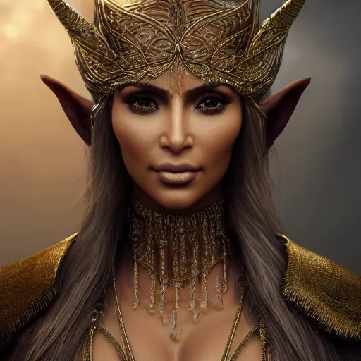 Prompt: Kim Kardashian as an elven priestess, atmospheric lighting, intricate detail, cgsociety, hyperrealistic, octane render, RPG portrait, ambient light, dynamic lighting, hyper detailed, elegant, cinematic, awe inspiring, beautiful, unreal engine, 8k ultra hd, artstationHD, hyper detailed, elegant, cinematic, awe inspiring