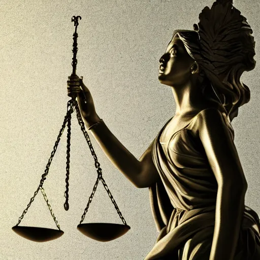 Image similar to Lady justice balancing her scale on one side high end samsung phone and on the other side a corona virus. cinematic lighting, high quality 8k hd, oil on canvas, hyperralistic art