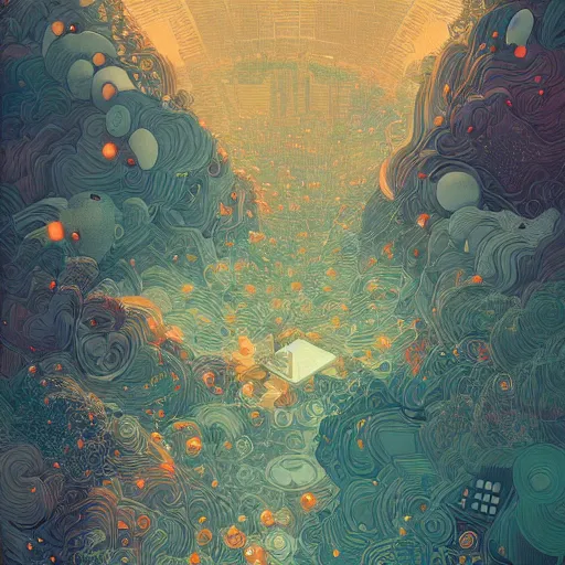 Image similar to beautiful render of user interface by victo ngai and andreas rocha