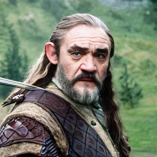 Prompt: John Rhys-Davies as Legolas