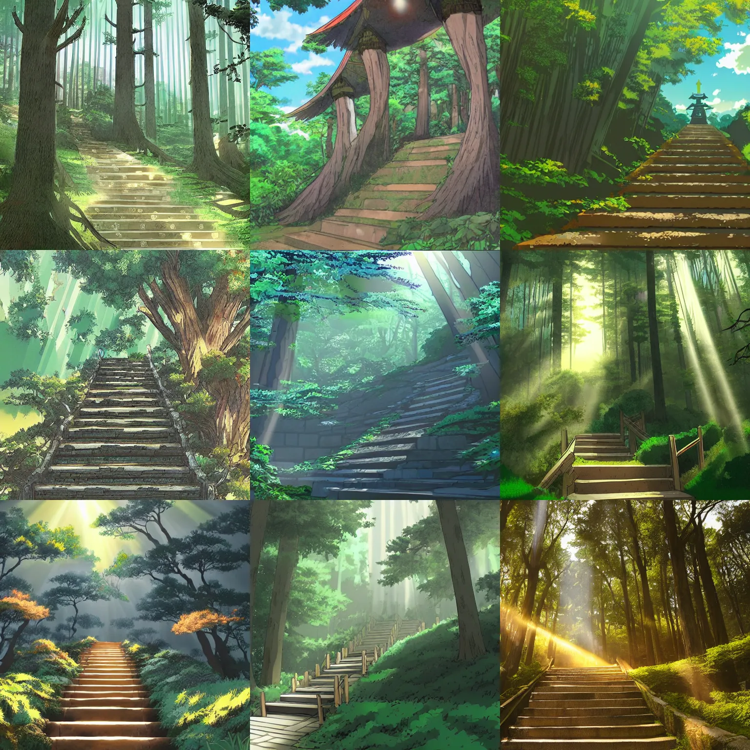 A stair in anime 