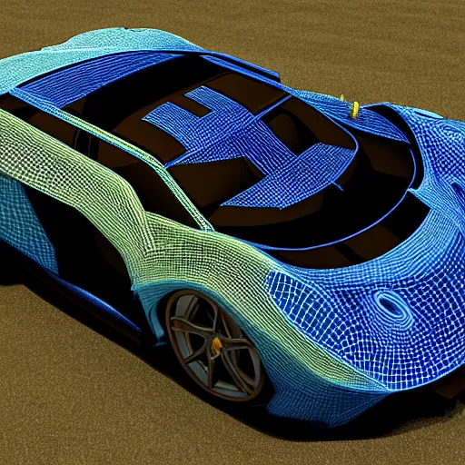 Prompt: Car themed fractal, 3d fractal, ferarri, supercar