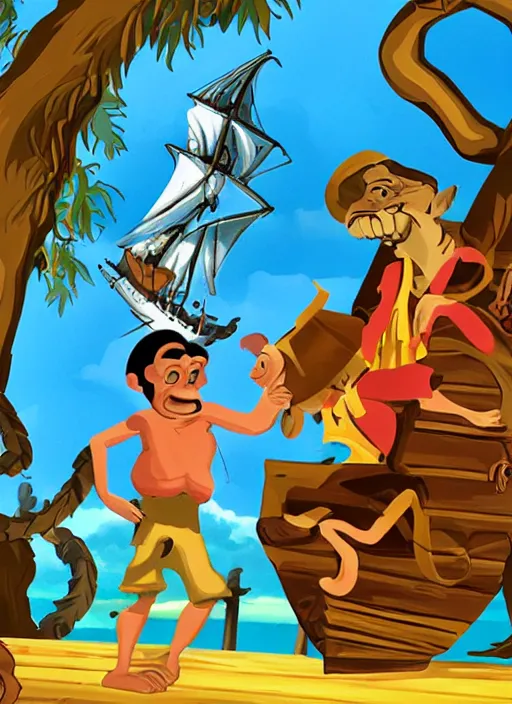 Prompt: the secret of monkey island's box