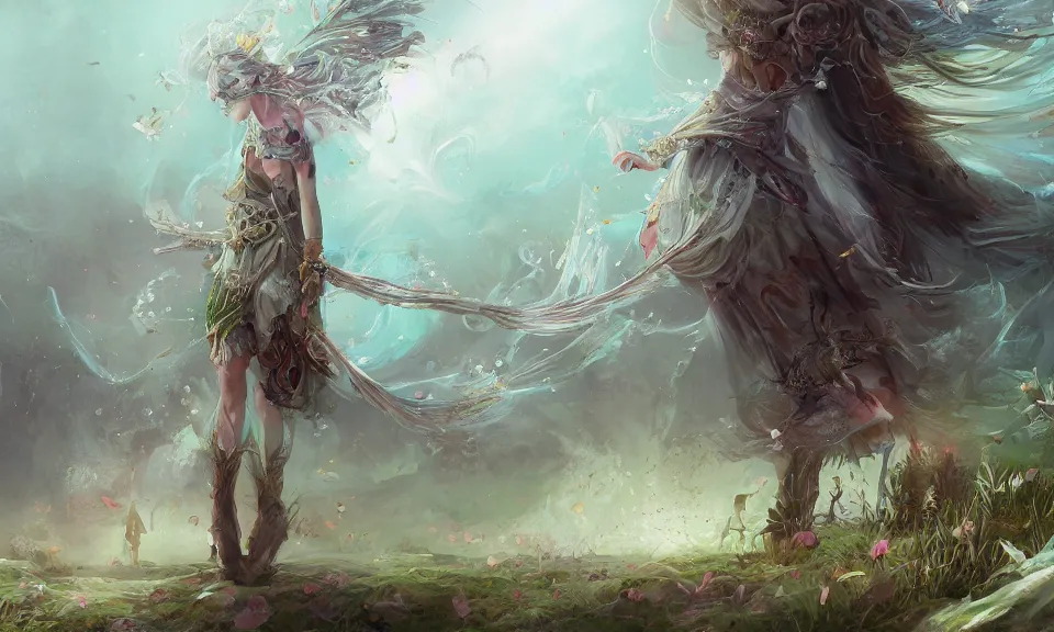 Image similar to spring, digital art, concept art, fantasy art, highly detailed, hd wallpaper, artstation, deviantart, behance