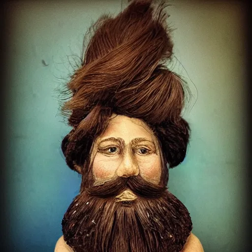 Prompt: bearded woman