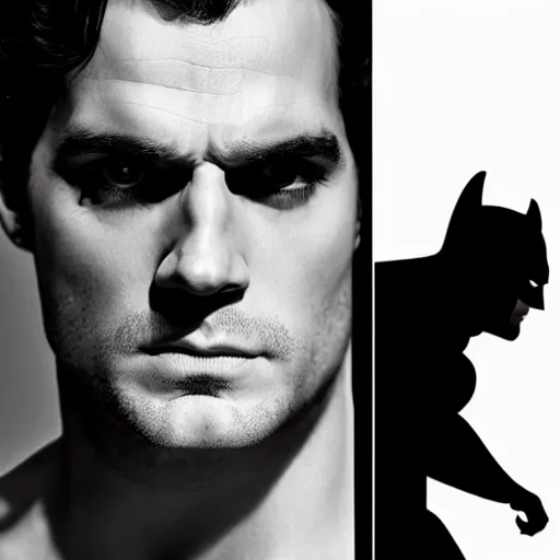 Image similar to henry cavill as batman, cinematic lightning, photoshoot, character portrait, tim burton, gothic, artgerm,