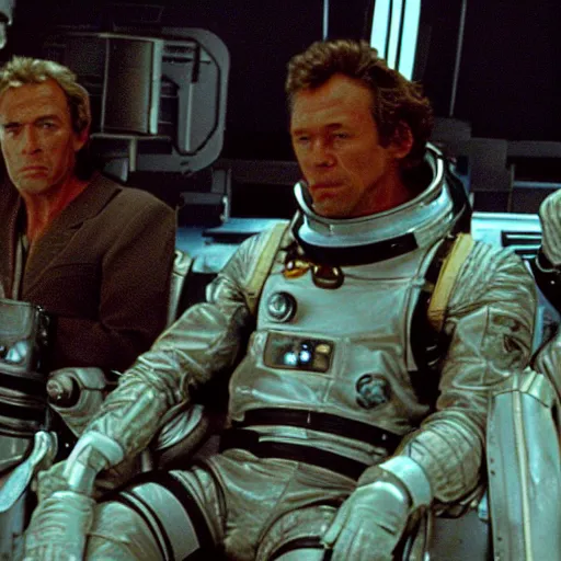 Prompt: film still of the 2001 movie space cowboys