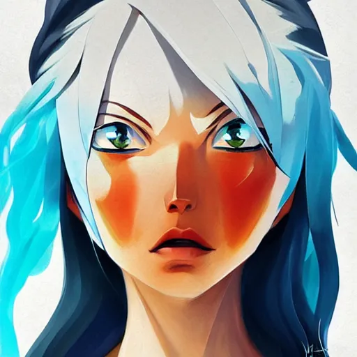 Image similar to face icon stylized minimalist bleach, loftis, cory behance hd by jesper ejsing, by rhads, makoto shinkai and lois van baarle, ilya kuvshinov, rossdraws global illumination