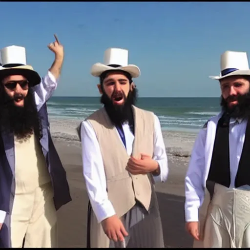 Image similar to hasidic jews in daytona beach during a spring break video