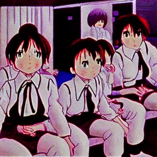 screenshot from guro anime, 8 0's horror anime, | Stable Diffusion