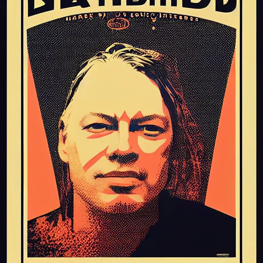 Image similar to david gilmour poster by shepard fairey