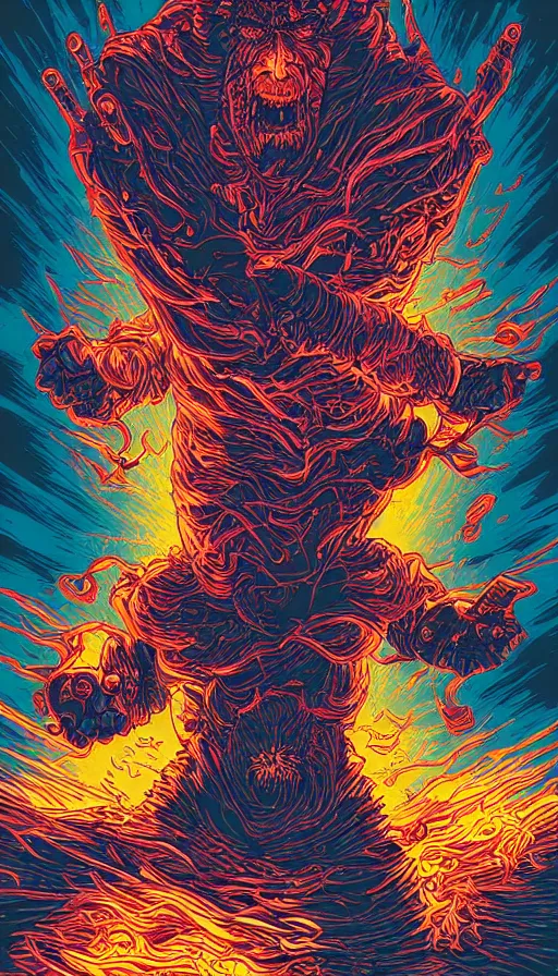 Image similar to rage, by dan mumford