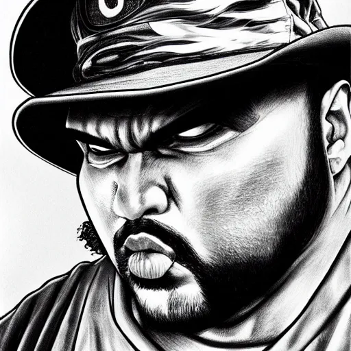 Image similar to ultra realistic portrait painting of big pun, art by akira toriyama, 4 k, dragon ball artstyle, cel shaded, highly detailed, epic lighting