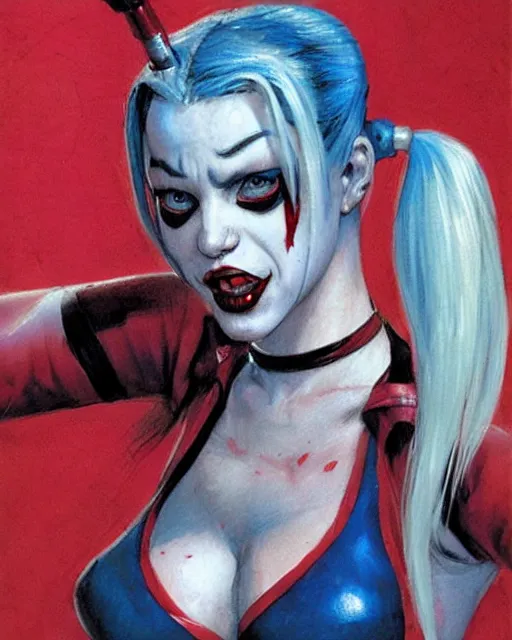 Prompt: harley quinn by steve huston