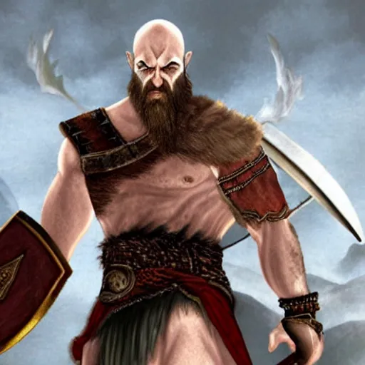 Image similar to Kratos in Norse Mythology