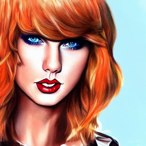 Image similar to full body shot of Taylor Swift cosplaying as Alex from Clockwork Orange, detailed and accurate, by artgerm, deviantart