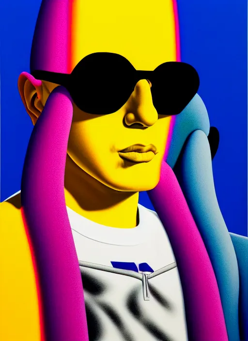 Image similar to balenciaga shades ad by shusei nagaoka, kaws, david rudnick, airbrush on canvas, pastell colours, cell shaded, 8 k