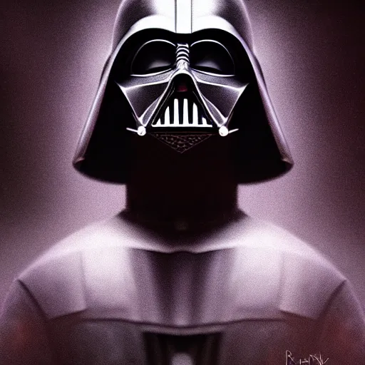 Image similar to portrait of darth vader, intricate artwork, concept art, octane render, deviantart, cinematic, key art, hyperrealism, iridescent accents, portrait photograph, nikon 3 5 mm, photograph by greg rutkowski