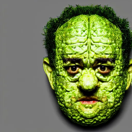 Image similar to a face made of brussels sprouts made of tom hanks, 8 k, trending on artstation, 8 0 mm photography, hyperrealistic
