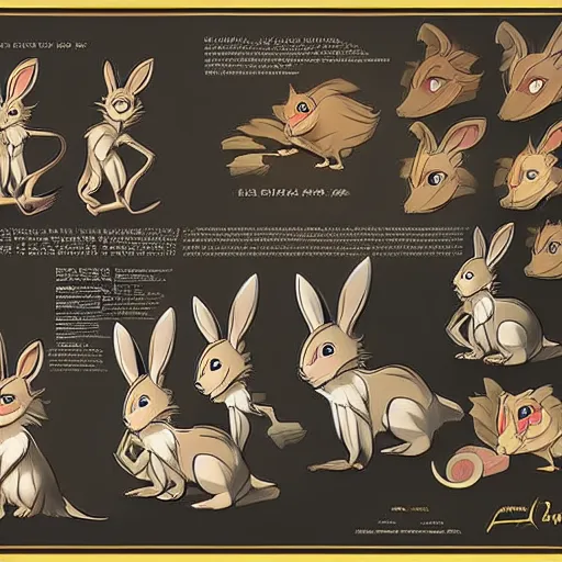 Image similar to very cute kid\'s film character rabbit in the style of Bambi, \'the secret of nimh\' , disney character concept artwork, concept art, detailed animation sheet, anthropomorphic bunny, high detail iconic character for 1997 film, official character sheet by don bluth