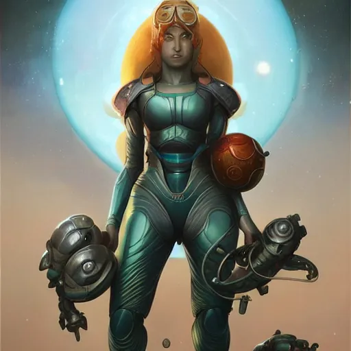 Image similar to full body portrait of samus aran illustrated by tom bagshaw and peter mohrbacher, hyper detailed, intricate, complex, 8 k, trending on cg society, crisp