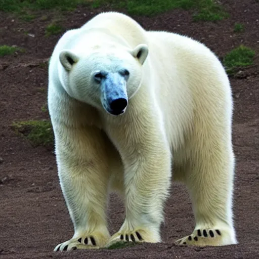 Prompt: polar bear drinking beer