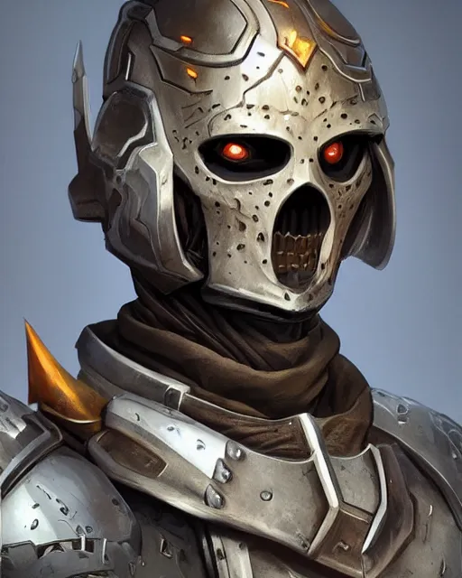 Prompt: Undead Knight as an apex legends character digital illustration portrait design by, Mark Brooks and Brad Kunkle and Artgerm, detailed, soft lighting, vray