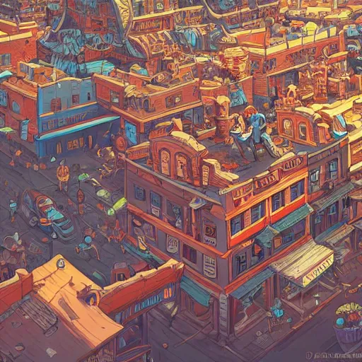 Prompt: old western town, extremely detailed, sharp focus, wide view, full body shot, smooth, digital illustration, by james jean, by rossdraws, frank franzzeta, sakimichan