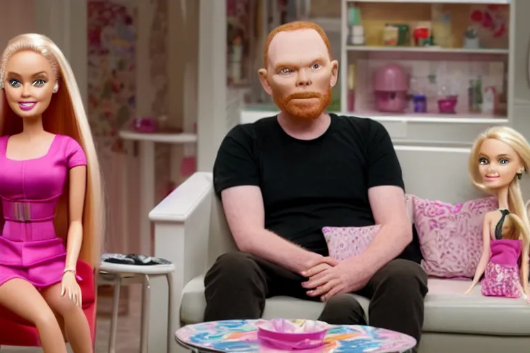 Image similar to still frame of bill burr in barbie, by Jaap Buitendijk