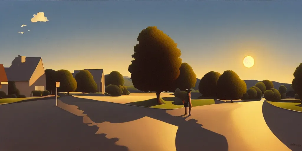 Image similar to the sign, summer evening, kenton nelson