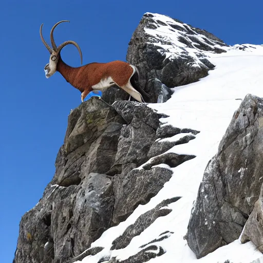 Image similar to swiss mountain peak that looks like a ibex