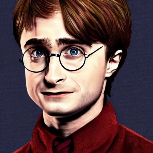 Prompt: a detailed portrait of daniel radcliffe as harry potter