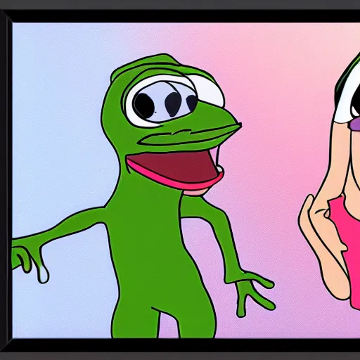 Image similar to frame from the pepe friends tv series