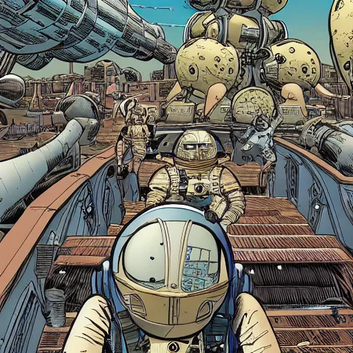 Image similar to orbital space settlement by Geoff Darrow