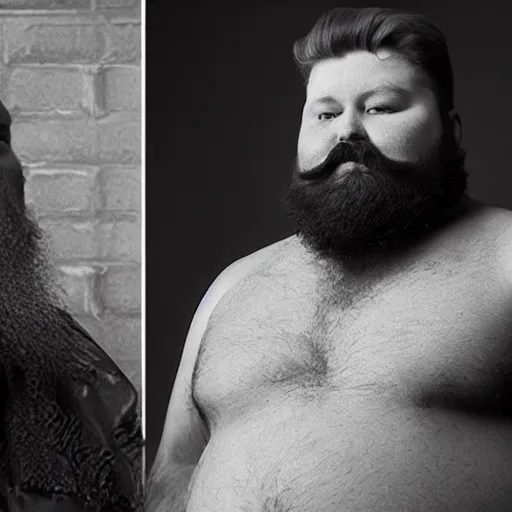 Image similar to fat bearded vlad savelyev