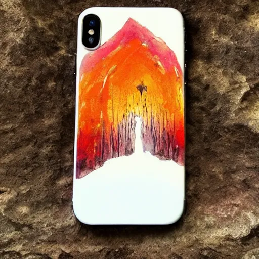 Image similar to cave paiting of an iPhone