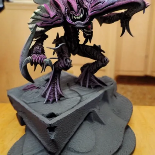 Prompt: tyranid carnifex as a warhammer tabletop figurine