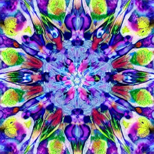 Prompt: This print is a large canvas, covered in a wash of color. In the center is a cluster of flowers, their petals curling and twisting in on themselves. The effect is ethereal and dreamlike, and the overall effect is one of serenity and peace. rendered in corel art by Kieron Gillen defined, ordered