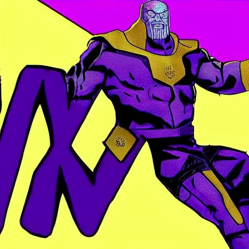 Image similar to thanos as a popstar