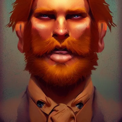 Image similar to Ginger Man, digital Painting, artstation, ultradetailed, Pinterest
