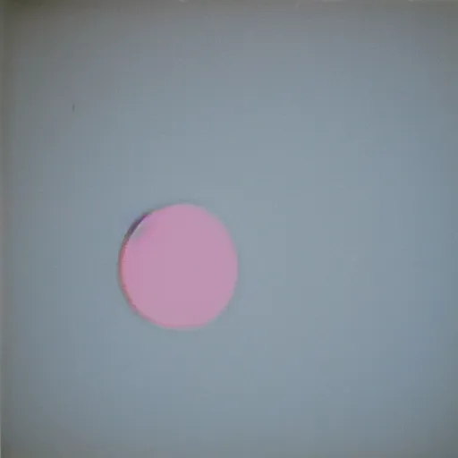 Image similar to a pink ghostly shadow on a plain white wall, polaroid photo,
